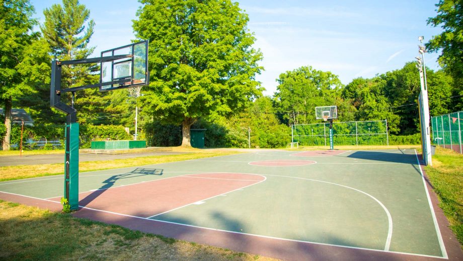 Outdoor basketball court at Camp Schodack