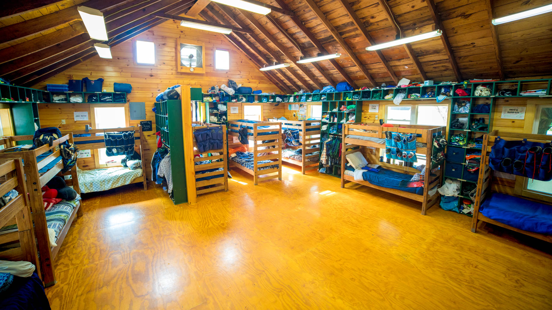 Interior of Camp Schodack cabin