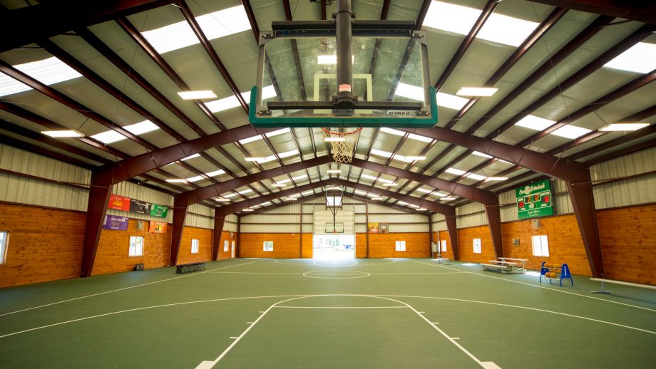 Wide view of Camp Schodack's gym interior