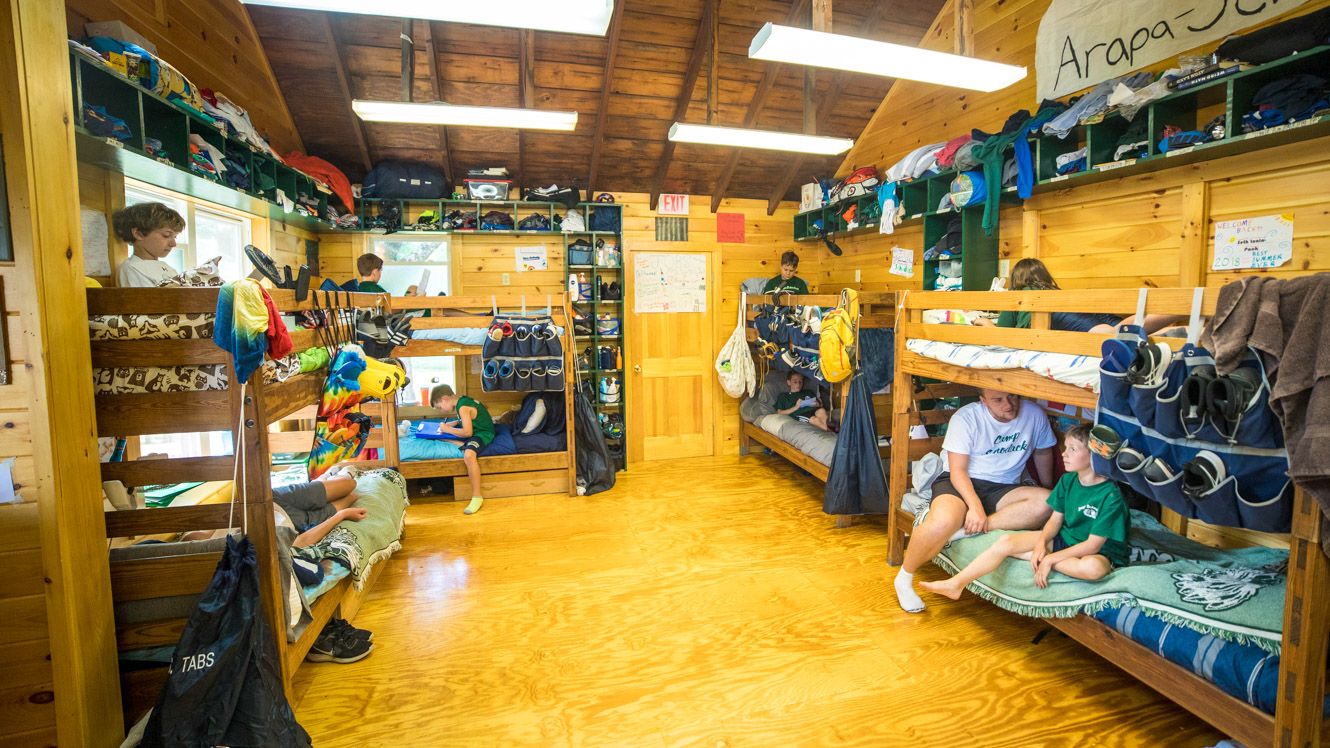 Interior view of Camp Schodack boys cabin