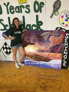 Shira with her Tribals team's plaque.