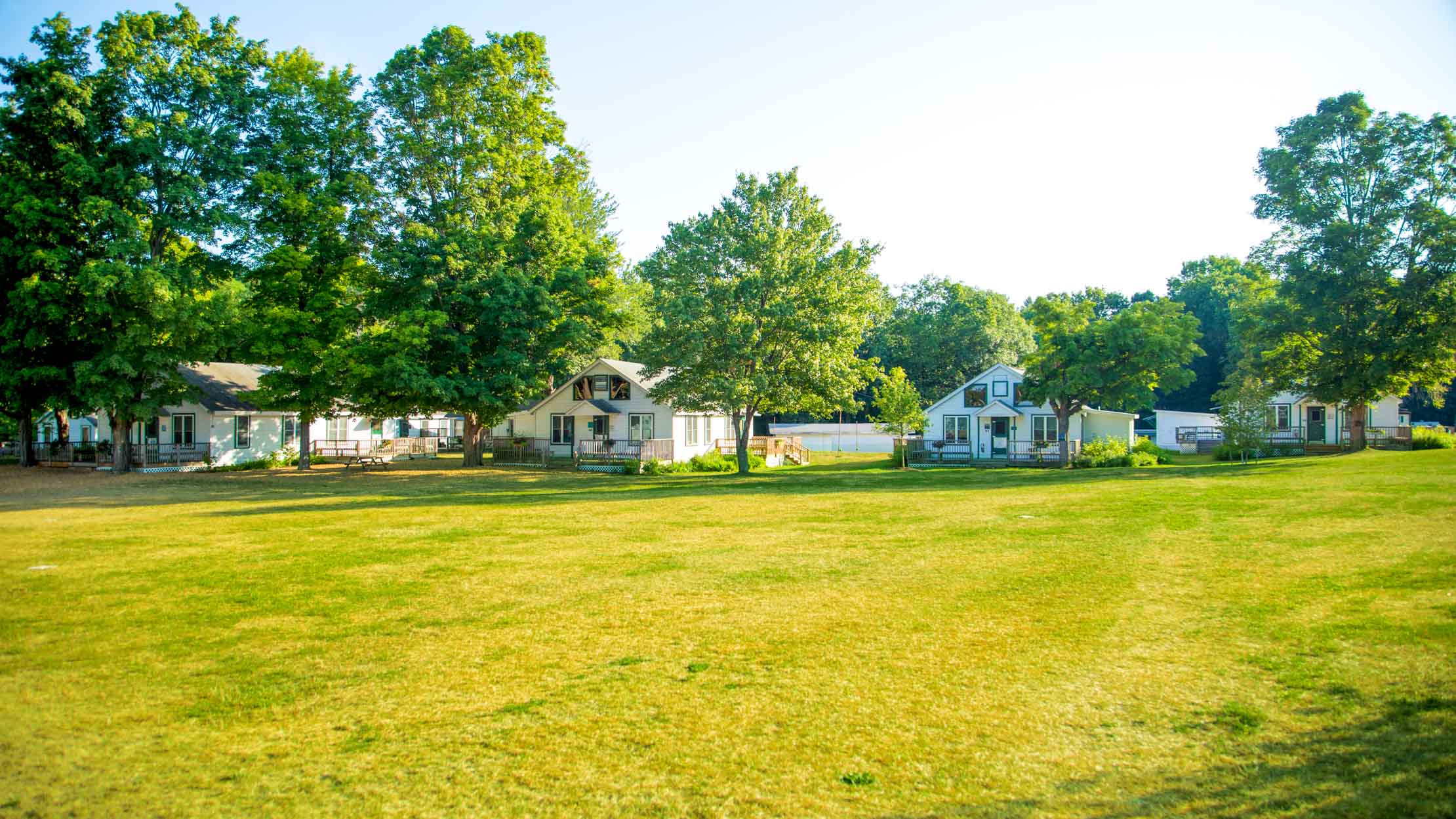 Wide view of Camp Schodack cabins
